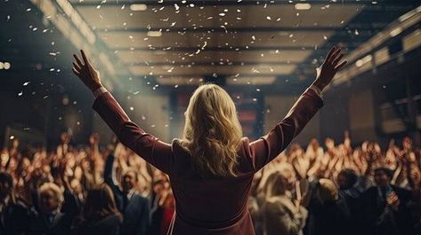 Woman Speaking On Stage, Speaker On Stage, Speaking On Stage, Woman Speaking, Stage Speaker, Personal Brand, On Stage, Personal Branding, Adobe Stock