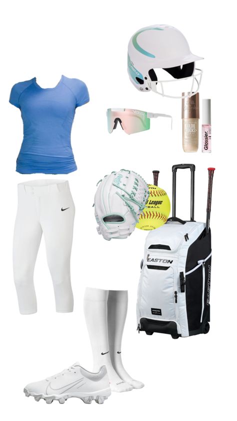 Softball Softball Outfits For Practice, Softball Practice Outfits, Softball Backgrounds, Softball Things, Softball Gear, Sports Ideas, Softball Outfits, Softball Equipment, Soft Ball