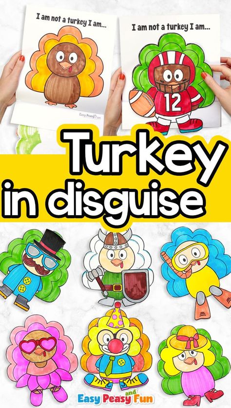 Turkey In Disguise Printable, Disguise A Turkey Ideas, Disguise A Turkey Ideas Kids, Turkey Template, Turkey Ideas, Turkey In Disguise, Disguise A Turkey, Turkey Disguise Project, Turkey Project