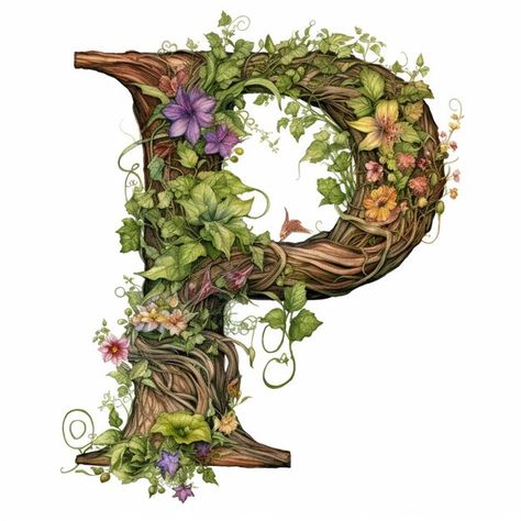 Vines And Flowers, Letter Art Design, Alphabet Fonts, Embroidery Alphabet, Hand Lettering Art, Letter D, Letter R, Letter Art, Calligraphy Art