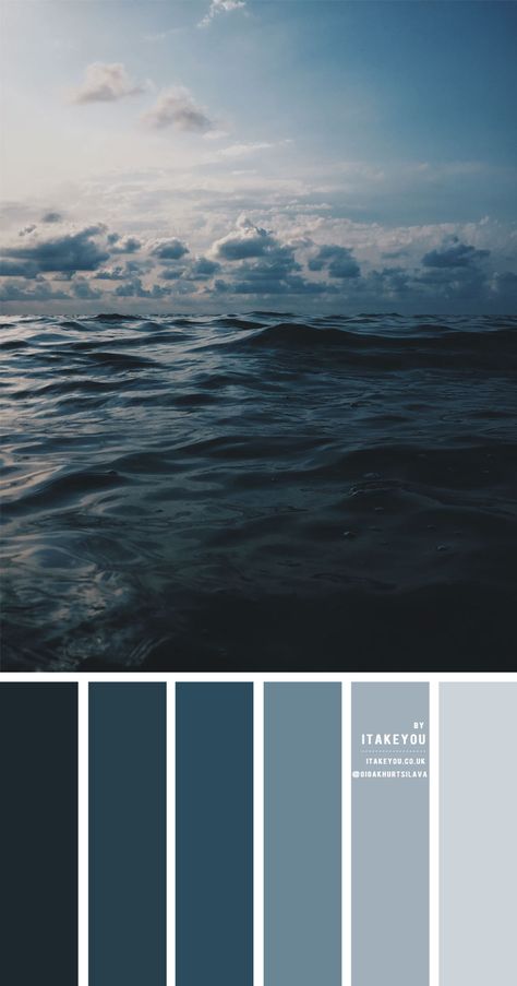 Deep ocean colour scheme – Colour Palette #42 Blue Color Pallet, Ocean Color Palette, Dark Color Palette, Wedding Readings, Yellow Colour Scheme, Color Schemes Colour Palettes, Summer Color Palette, Ocean Colors, Colour Pop