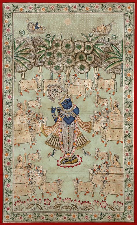 Paintings On Fabric, Devotional Paintings, 28 October, Indian Art Gallery, Pichwai Paintings, Indian Painting, Vedic Art, Tanjore Painting, Indian Folk Art