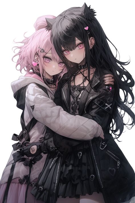 Goth And Soft Girlfriends, Emo Girlfriend, Gothic Chic, Gothic Anime, Digital Drawing, Drawing Illustrations, Clip Art, Illustrations, Drawings