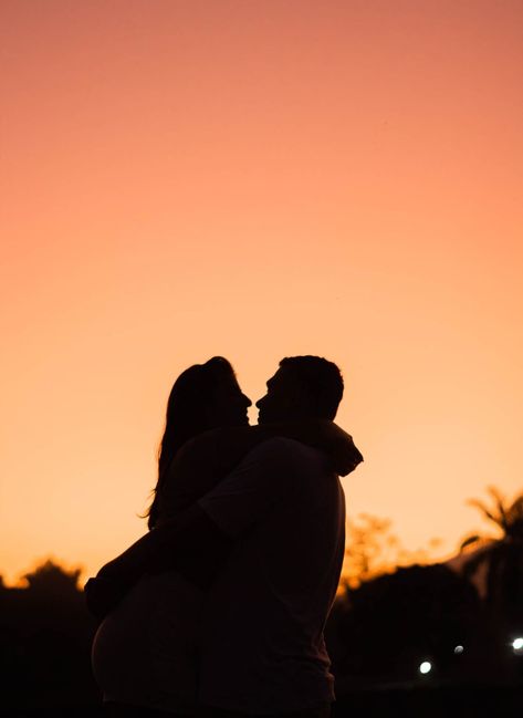 Por do sol, silhueta casal Pre Wedding, Jade