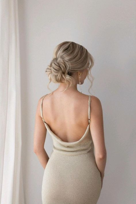 Mid Length Hair For Wedding Guest, Easy Updo Wedding, Alex Gaboury, Prom Hair Up, Bridesmaid Hair Inspo, Bridemaids Hairstyles, Cute Prom Hairstyles, Hairstyles Prom, Easy Updo