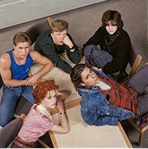 Breakfast club!! Breakfast Club Movie, John Hughes Movies, 1980s Movies, Brat Pack, John Hughes, I Love Cinema, 80s Movies, The Breakfast, The Breakfast Club