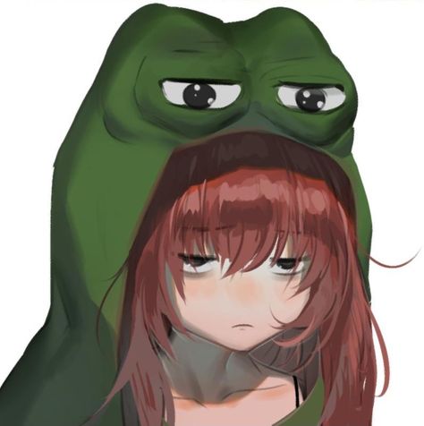 Tomboy Oc, Frog Pfp, Funny Stories To Tell, Pfp Gif, Anime Girlies, Stories To Tell, Green Frog, Orange Hair, Funny Stories