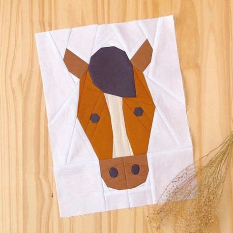 Meet Caramelo, the symbol of hope for Rio Grande do Sul. This brave horse survived the devastating floods that swept through his home state, and now we're quilting hope for his community. With every stitch of this special Horse Quilt Block Pattern, we're sending warmth, comfort, and a message of resilience to those affected by the disaster. 100% of net proceeds from this block will be donated directly to support Rio Grande do Sul's recovery efforts. Let's sew hope together! Join us in mak... Horse Quilt Block, Horse Quilt, Symbol Of Hope, Foundation Paper Piecing Patterns, Quilt Block Patterns Free, Scrap Quilt Patterns, Animal Quilts, Horse Pattern, Quilt Block Pattern