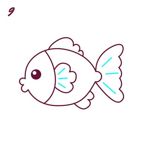 How to Draw Fish: Easy Step-by-Step Fish Drawing [With Video] Drawing Fish Easy, Cute Fish Drawing Easy, Small Fishes Drawing, Small Fish Drawing, Drawings Of Fish Easy, Fish Drawing Tutorial, Small Fish Drawing Easy, Draw Fish Step By Step, Cute Fish Drawing