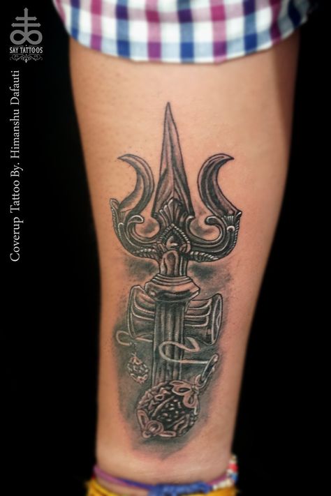 Trishul tattoo for coverup Trishul Tattoo, Coverup Tattoo, Cover Up Tattoo, Up Tattoos, Polynesian Tattoo, Shiva, Cover Up, Tattoos, Quick Saves