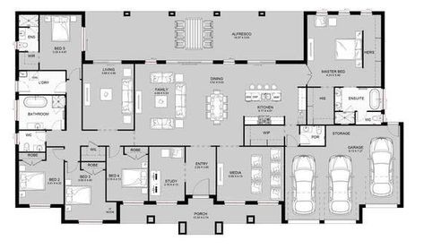 6 Bedroom House Plans, Bedroom Remodeling, 5 Bedroom House Plans, Boho Ideas, Home Design Floor Plans, Bedroom Remodel, 5 Bedroom House, Storey Homes, Family House Plans