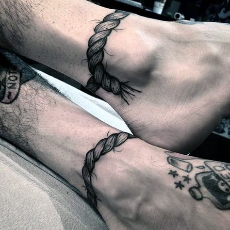 80 Rope Tattoo Designs For Men - Corded Ink Ideas Rope Tattoo, Twisted Braids, Around Arm Tattoo, Snake Art, Rope Cord, Ink Ideas, Twist Braids, Get A Tattoo, Body Mods