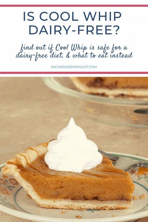 Is Cool Whip Dairy-free? Find out if this popular frozen dessert topping is safe for a dairy-free diet. Dairy Free Thanksgiving Recipes, Dairy Free Pies, Dairy Free Thanksgiving, Milk Allergy Mom, Dairy Free Pumpkin Pie, Gluten Free Gravy, Gluten Free Pumpkin Pie, Gluten Free Stuffing, Dairy Free Pumpkin