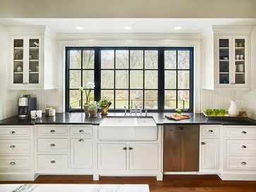 Sycamore Farms - farmhouse - Kitchen - Philadelphia - Sullivan Building & Design Group Kitchen Window Design, Modern Kitchen Sinks, Kitchen Sink Design, Farmhouse Kitchen Design, Kitchen Farmhouse, Farmhouse Style Kitchen, Modern Farmhouse Kitchens, Kitchen Window, Large Kitchen