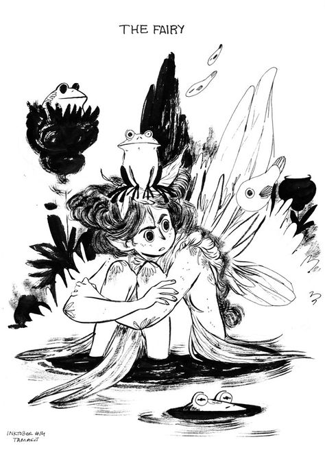 Black And White Book Illustration, Ink Illustrations Character, Art Of Couples, Fairies Illustration, Pixel Illustration, Digital Character, 동화 삽화, Fairy Illustration, Art Mignon