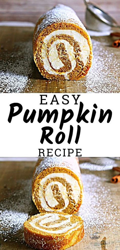 Easy Pumpkin Roll Recipe With Cream Cheese Filling perfect for any time of year. Pumpkin Roll Recipe With Cream Cheese Filling - My FAVORITE fall treat! Pumpkin Roll this is perfect for all those who love Pumpkin Spice Desserts like me! This has a cream cheese filling and it's sooooo good!   #FrugalNavyWife #PumpkinRoll #PumpkinDessert  Pumpkin Desserts | Pumpkin Roll | Pumpkin Recipe | Pumpkin Roll with Cream Cheese Filling #foodgraphy #foodism #recipefordisaster #foodinsta #foodphotos #foodlif Easy Pumpkin Roll Recipe, Easy Pumpkin Roll, Roll With Cream Cheese Filling, Spice Desserts, Pumpkin Roll Recipe Easy, Pumpkin Spice Desserts, Pumpkin Roll Recipe, Desserts Pumpkin, Pumpkin Rolls