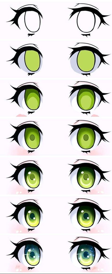 Anime Eye Color Palette, Manhwa Eyes Reference, How To Color Eyes, Digital Eyes, Girl Eyes Drawing, Drawing Anime Bodies, Glazed Eyes, How To Draw Anime Eyes, Seni Pastel