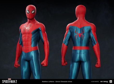 Spider Man Ps5 Suit, No Way Home Suit, Spiderman Homecoming Suit, Spider Man New Suit, Red And Blue Suit, Mcu Art, Spiderman Suit, Ninja Suit, Marvel Games