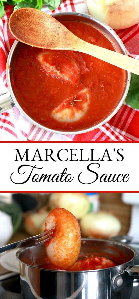 Marcella Hazan Tomato Sauce, Tomato Sauce Pasta, Marcella Hazan, Grateful Prayer, Date Night Dinner, Easy Tomato Sauce, Date Night Dinners, Date Night Recipes, Tomato Pasta Sauce