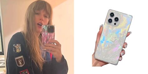 Where to Buy Taylor Swift's Pearl Phone Case 2023 — Amazon Dupe Taylor Swift Phone Charm, Taylor Phone Case, Taylor Swift Phone Case, Pearl Phone Case, Square Iphone Case, Pink Phone Case, Swift Wallpaper, Pink Phone, Iridescent Pearl