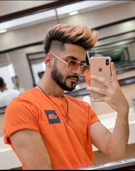 Men Hair Colour Ideas, Indian Men Hair, Men Hair Colour, Hair Colour For Indian Skin, Men Hair Color Highlights, Long Hair Shaved Sides, Best Mens Haircuts, Mens Hair Colour, Best Barber