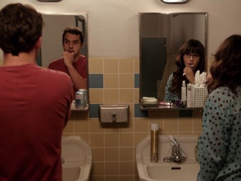 Jess And Nick Aesthetic, Jess And Nick New Girl, Nick And Jess Aesthetic, Nick And Jess New Girl, Nick Miller Aesthetic, New Girl Aesthetic, New Girl Poster, Nick New Girl, New Girl Nick And Jess