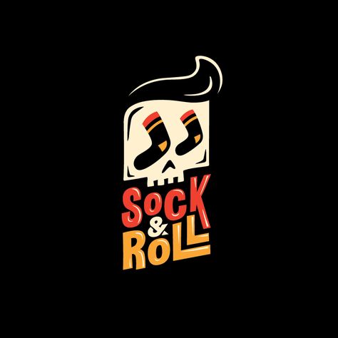 34 unique logos that are truly one-of-a-kind. Design by Dmitry Litvinenko #logodesign #logos #logoinspiration Roll Logo, Socks Illustration, Simple Logos, School Fair, Unique Logos, Funny Logo, Identity Design Logo, Unique Logo Design, Unique Logo