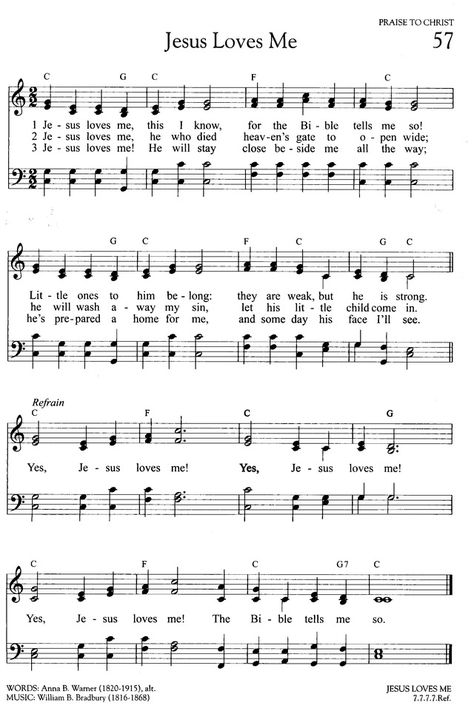 Jesus Loves Me, This I Know Jesus Loves Me This I Know Printable, Jesus Loves Me This I Know, Jesus Loves Me Lyrics, Jesus Lyrics, Printable Hymns, Hymn Music, Hymn Sheet Music, Church Songs, Hymns Lyrics