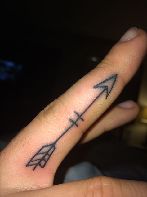 Arrow finger tattoo Arrow Finger Tattoo Men, Arrow Finger Tattoo, Arrow Tattoo Finger, Reaper Tattoo, Finger Tattoo, Arrow Tattoo, Arrow Tattoos, Finger Tattoos, Fish Tattoos