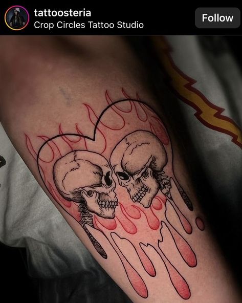 Skull Heart Tattoo, Emo Tattoos, Feminine Skull Tattoos, Matching Friend Tattoos, Girl Neck Tattoos, Hand And Finger Tattoos, One Piece Tattoos, Dope Tattoos For Women, Tattoo Style Drawings