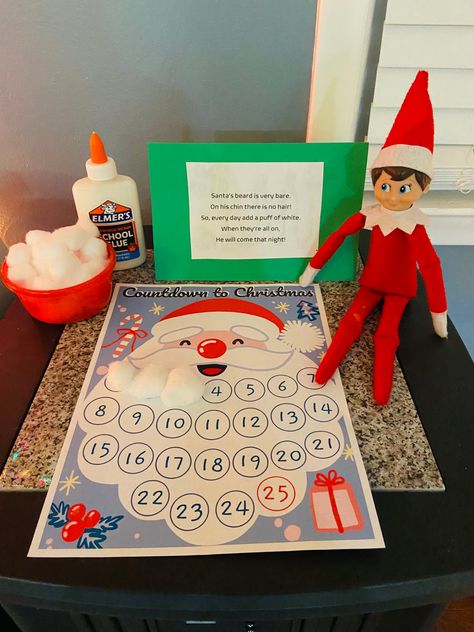 Elf On Shelf 25 Days, Elf On The Shelf Countdown Ideas, Elf On The Shelf Going To See Santa, Elf On The Shelf 2nd Day, Elf On The Shelf 24 Days, Elf On The Shelf Plane, Toddler Elf Ideas, Elf We're Back Ideas, Elf On A Shelf Introduction Ideas