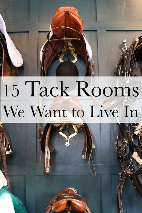 Equestrian Storage Ideas, Equine Tack Room Ideas, Tack Room Cubbies, Saddle In Living Room, Saddle Rack Ideas Tack Rooms, 12x12 Tack Room Ideas, Tack Room Lounge, Saddle Room Ideas, Beautiful Tack Room