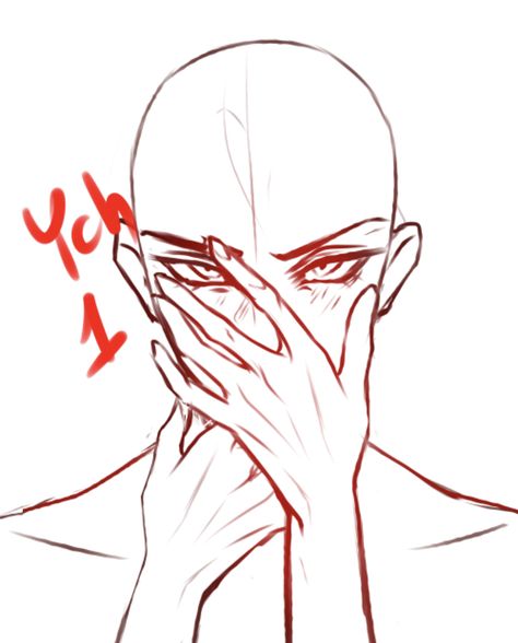 Anime Base Template, Blushing Drawing Base, Vampire Ych Base, Hot Male Drawing Base, Pfp Drawing Reference Base, Holding Mask Pose Reference Drawing, Evil Villain Pose Reference, Insane Character Pose Reference, Vampire Poses Reference Drawing Base