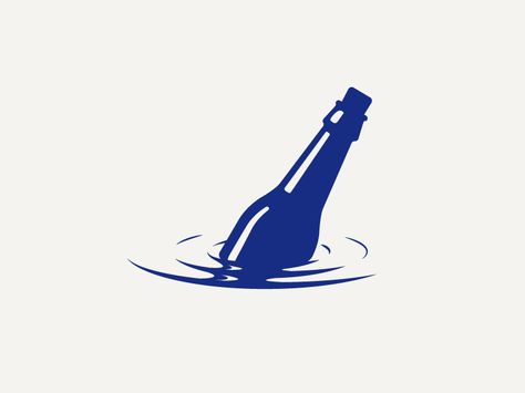 Message in a Bottle Message In A Bottle Illustration, Bottle Logo Design, Beer Bottle Logo, Water Bottle Logos, Whiskey Logo, Bottle Illustration, Ocean Bottle, Bottle Logo, Banks Logo