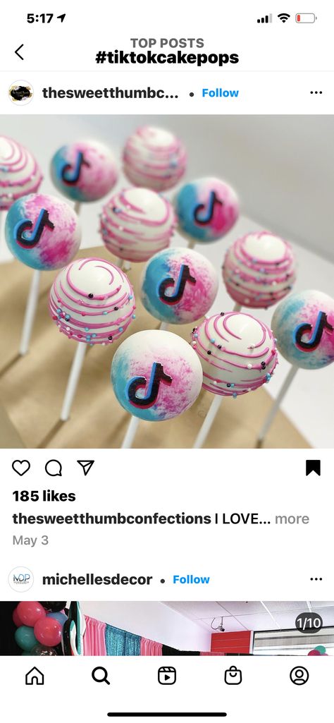 Tiktok Cake Pops, Tik Tok Cake Pops, Tiktok Birthday Cupcakes, Tiktok Birthday Party Ideas Diy, Tik Tok Party Ideas Decorations, Tick Tock Birthday Party Ideas, Tik Tok Birthday Cake Ideas, Tik Tok Party Decoration, Tik Tok Themed Birthday Party