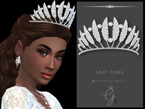 Leaf Tiara | Glitterberry Sims on Patreon Sims 4 Content, Leaf Tiara, Sims 4 Tsr, Sims 4 Download, The Sims 4 Download, Barbie Model, Sims 4 Collections, Sims 4 Game, Ts4 Cc