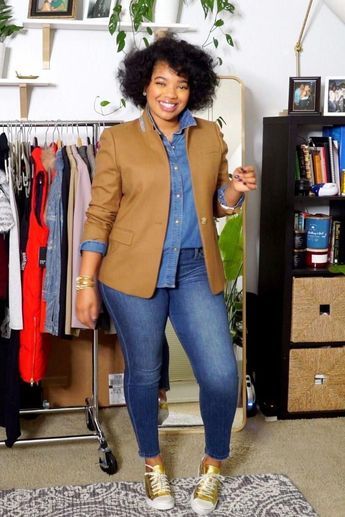 Woman Evolve Conference Outfits, Jeans And Flats Outfit Work, Boyfriend Blazer Outfit Dressy, Fall Work Outfits For Women Casual Jeans, Fall Plus Size Outfits For Work, 75 Degree Weather Outfit Fall, Professor Outfits, Plus Outfit Ideas, Curvy Casual Outfits