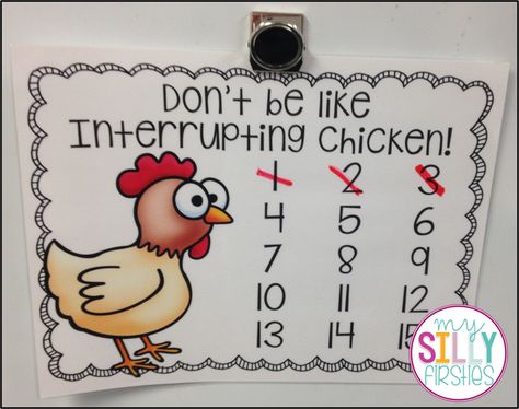 Interrupting Chicken and Freebie | Teaching With Haley O'Connor Interrupting Chicken, Wonders Curriculum, Teaching Classroom Management, Classroom Behavior Management, 3rd Grade Classroom, 2nd Grade Classroom, Classroom Behavior, First Grade Classroom, New Classroom