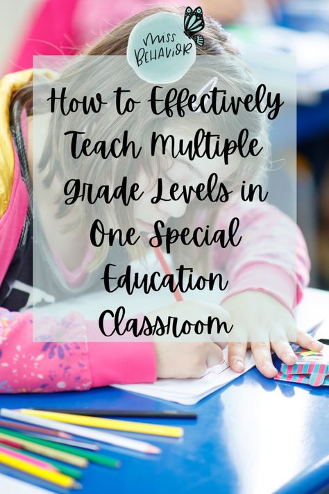 Teaching Multiple Grade Levels in One Special Education Classroom - Miss Behavior Social Skills Training, Sight Word Fluency, Math Blocks, Classroom Centers, Teaching Special Education, Class Organization, Early Childhood Classrooms, Resource Room, Student Behavior