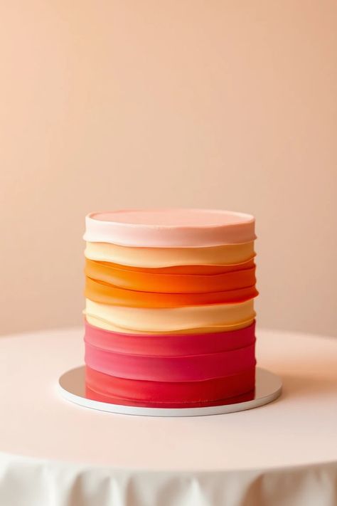 Get ready to wow your guests with these 20 creative cake ideas that will add a special touch to any Celebration! From ombré sunset cakes to delightful layer cakes, the sweet smell of fresh baking fills the air. Perfect for birthdays, weddings, or simply just because, each idea is designed to spark your creativity and make your baking adventures exciting and delicious. Explore fascinating flavors, stunning decorations, and layers that'll have everyone coming back for more. Let's elevate your cake game with these 20 fantastic inspirations! Simply Cake Design, Unique Cake Ideas, Ombre Birthday Cake, Trending Cakes, Creative Cake Ideas, Sunset Cake, Ombre Wedding Cake, One Layer Cakes, Inside Cake