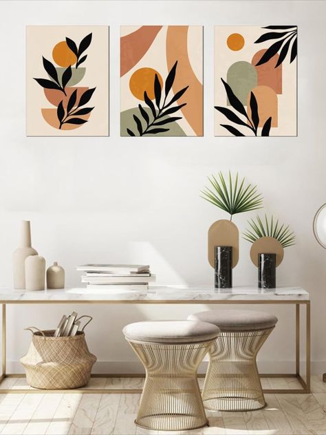 Bring nature's beauty into your space with our Boho Leaf Canvas Prints #BohoDecor #CanvasArt #LeafPrints, #BohoDecor #CanvasArt #LeafPrints #BotanicalArt #NatureInspired #BohoHome #BohemianStyle #WallArt #HomeDecor #LeafyGreen #ArtisticTouches #BohoChic #InteriorDesign #LeafyVibes #DecorInspiration #ArtisticFlair #BohoInteriors #CanvasDecor #LeafyArtwork #NaturalBeauty #BohoLiving Bedroom Wall Decoration, Mid Century Modern Boho, Paintings For Living Room, Boho Leaves, Picture Canvas, Bedroom Artwork, Small Wall Art, Neutral Minimalist, Mid Century Modern Walls