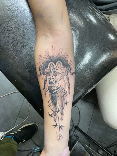 Life Force Tattoo, Afterlife Tattoo Techno, Into The Afterlife Tattoo, After Life Tattoo, Eternal Life Tattoo, Transcend Tattoo, Techno Tattoo Ideas, Rave Tattoo Ideas, Afterlife Tattoo