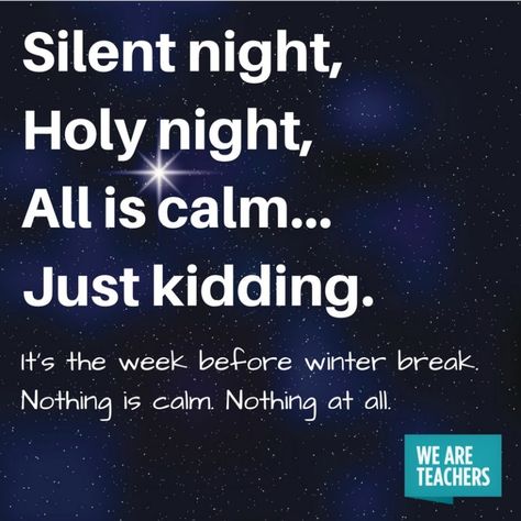 Silent night - Honest Holiday Cards for Teachers Neuhaus Reading Readiness, Teacher Christmas Quotes, Teacher Memes Funny, Funny Christmas Quotes, Quotes For Teachers, Teaching Memes, Christmas Humor Ecards, Tired Funny, December Quotes