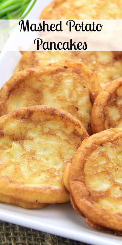 Mashed Potato Pancakes Recipe, Leftover Mashed Potato Pancakes, Potato Pancakes Recipe, Mashed Potato Pancakes, Parmesan Mashed Potatoes, Potato Cakes Recipe, Mashed Potato Cakes, Potatoe Pancake Recipe, Vegan Mashed Potatoes