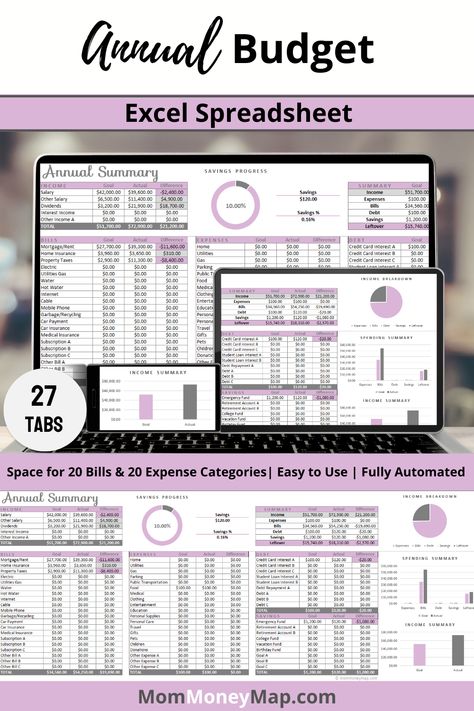 Monthly and Annual Budget Excel Spreadsheet Template - Purple pocketplanner #plannergrГЎtis #freebloggingplanner #bestdigitalplannerforandroid. Home Budget Spreadsheet, Budget Excel Spreadsheet, Monthly Budget Excel, Google Sheets Templates, Finance Planning, Personal Budget Template, Budget Monthly, Excel Budget Spreadsheet, Budget Spreadsheet Template