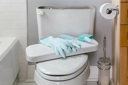 How to Clean a Toilet Tank Bathroom Cleaning Checklist, Leaking Toilet, Remove Rust Stains, Toilet Bowl Cleaners, Commercial Toilet, Hard Water Stain Remover, Toilet Bowl Brush, Bathroom Cleaning Hacks, Vinegar Cleaning