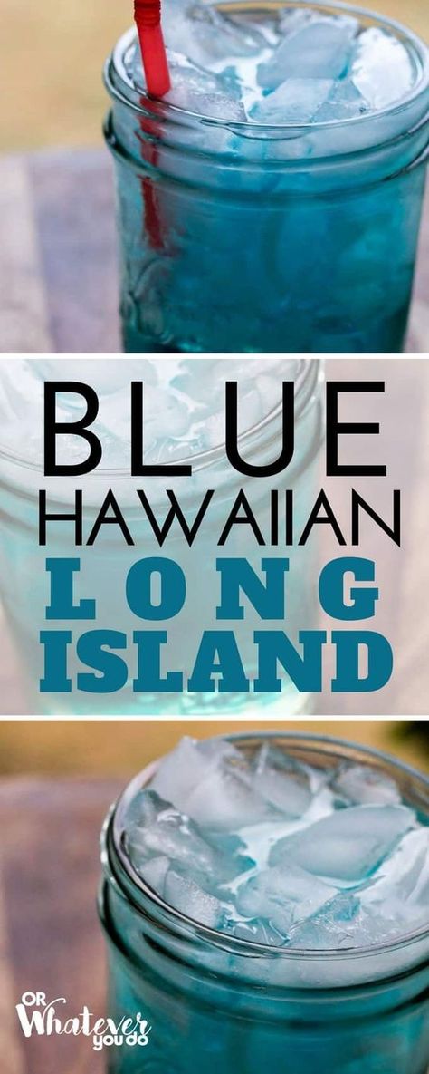 Hawian Food, Blue Beverages, Punch Alcohol, Drinks Alcohol Recipes Party, Yummy Cocktails, Hey Bartender, Mix Drinks, Party Drinks Alcohol, Blue Drinks