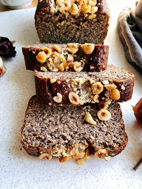 Super Simple Hazelnut Banana Bread - Mini Batch Baker Hazelnut Flour, Vegan Banana Bread, Mini Loaf, Vegan Banana, Apple Pie Recipes, Cinnamon Banana, Brutally Honest, Bakery Bread, Banana Bread Recipes