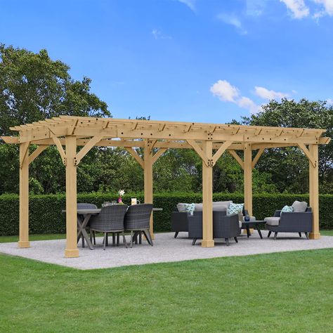 Cedar Stain, Cedar Pergola, Wood Pergola, Backyard Pergola, Pergola With Roof, Wood Patio, Pergola Kits, Patio Designs, Shade Structure