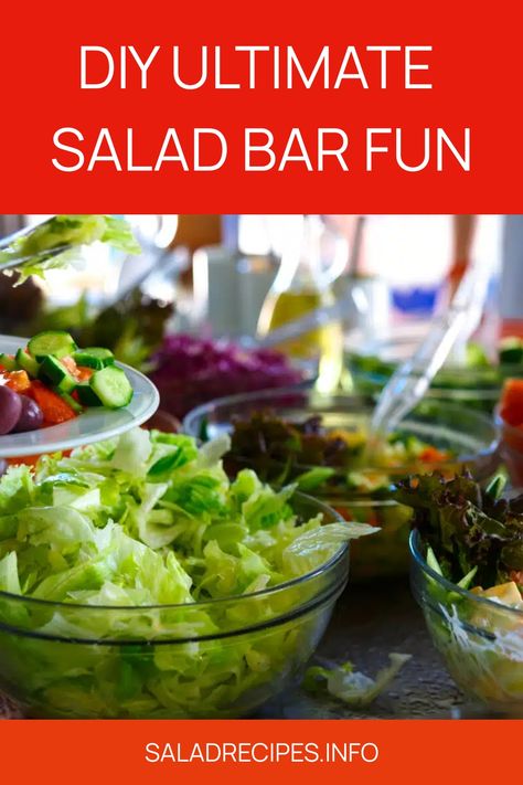 Create Your Ultimate Salad Bar at Home | SaladRecipes.info Diy Salad Bar Party, Salad Bar Party Ideas, Build Your Own Salad Bar Ideas, Salad Tray Ideas, Salad Bar Ideas Party, Salad Bar Ideas Buffet, Restaurant Style Salad, Salad Bar Toppings, Salad Bar At Home